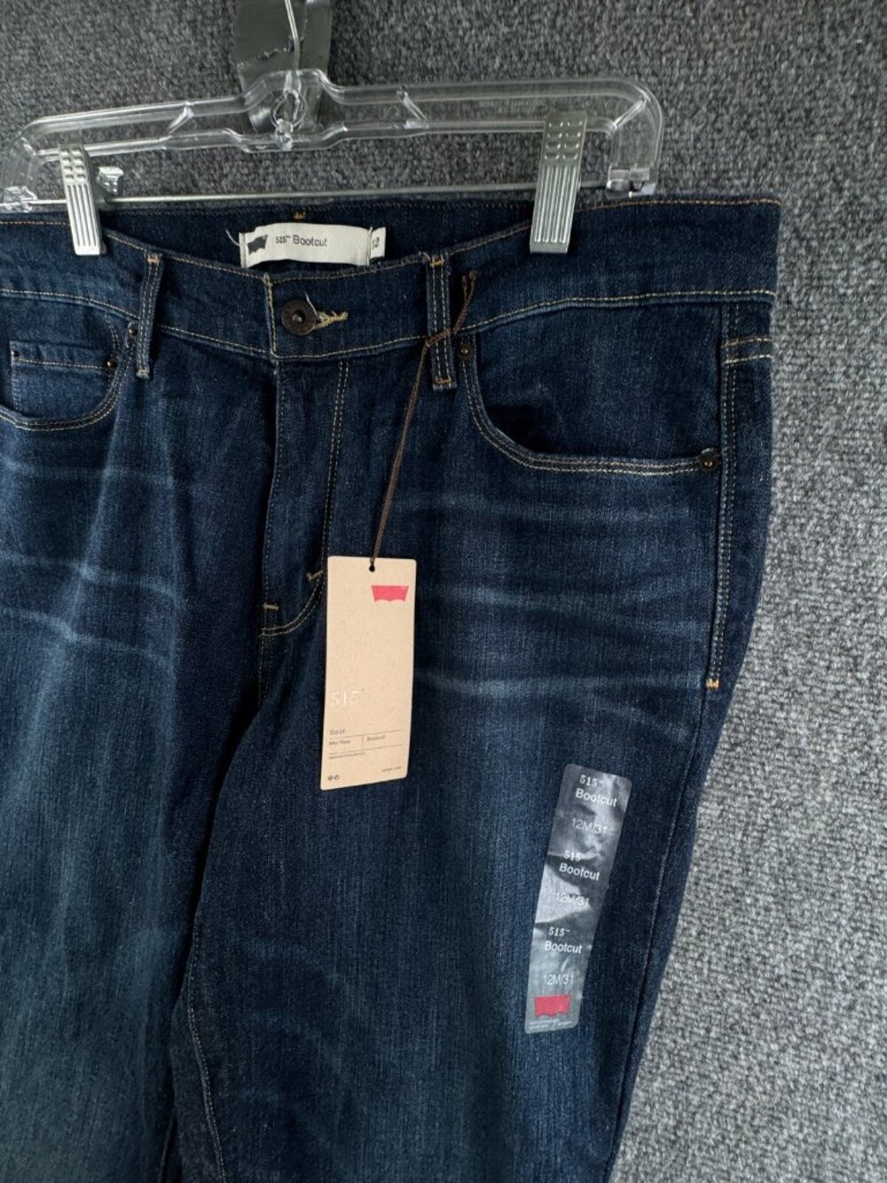 NWT Levi’s 515 Bootcut Jeans Denim Pants Dark Wash Size 12 Bootcut Regular Fit - Picture 3 of 15